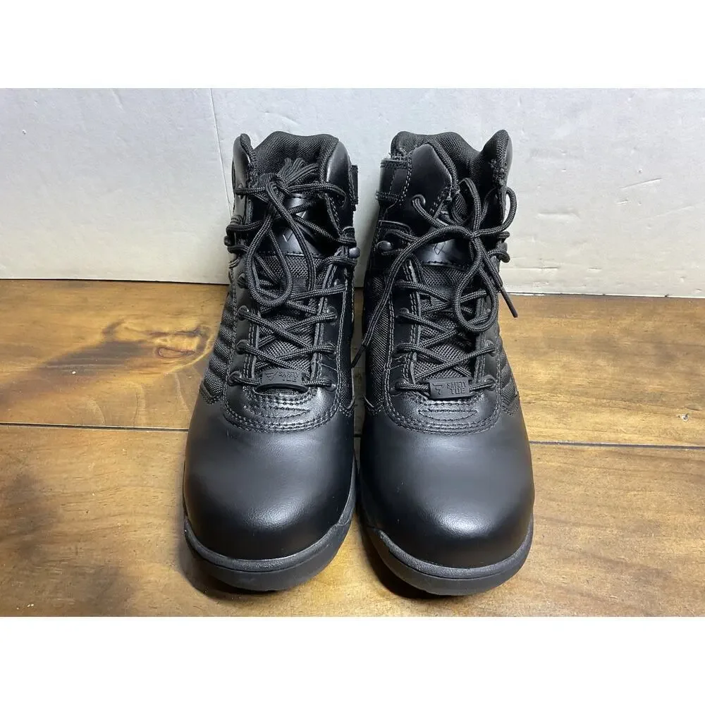 Bates Tactical Boots Mens Size 7.5 Extra Wide Black Side Zip Safety Toe E03164